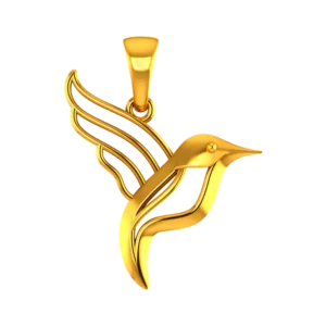 Bird-shaped-18K-gold-pendant